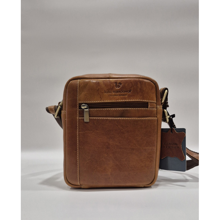 BOLSO BANDOLERA PIEL VACUNA HOMBRE LOLA SANDOVAL 4074 BOLSO BANDOLERA PIEL VACUNA HOMBRE LOLA SANDOVAL 4074