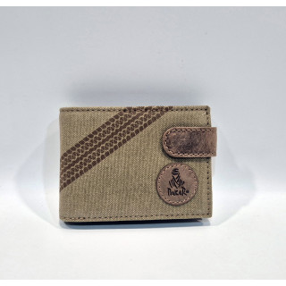 CARTERA CABALLERO AMERICANA JUVENIL PIEL VACUNA Y LONA DAKAR K1030