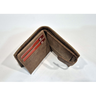 CARTERA CABALLERO AMERICANA JUVENIL PIEL VACUNA Y LONA DAKAR K1030