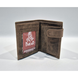 CARTERA CABALLERO LIBRO JUVENIL PIEL VACUNA Y LONA DAKAR K 1031