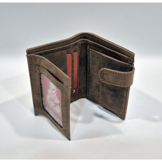 CARTERA CABALLERO LIBRO JUVENIL PIEL VACUNA Y LONA DAKAR K 1031