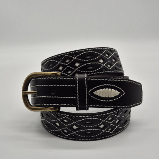CINTURON ARTESANO PIEL VACUNA 3,5 CM. CINTURON ARTESANO PIEL VACUNA 3,5 CM.