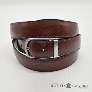 CINTURON REVERSIBLE PIEL VACUNA 3 CM. CINTURON REVERSIBLE PIEL VACUNA 3 CM.