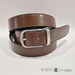 CINTURON REVERSIBLE PIEL VACUNA 3 CM. CINTURON REVERSIBLE PIEL VACUNA 3 CM.