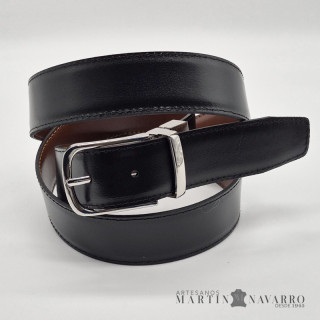 CINTURON REVERSIBLE PIEL VACUNA 3,5 CM. CINTURON REVERSIBLE PIEL VACUNA 3,5 CM.