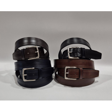 CINTURON PIEL VACUNA TK 3,5 CM.