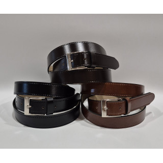 CINTURON SERRAJE LISO PIEL VACUNA 3 CM,