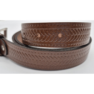 CINTURON SERRAJE GRABADO PIEL VACUNA 3 CM, CINTURON SERRAJE GRABADO PIEL VACUNA 3 CM,