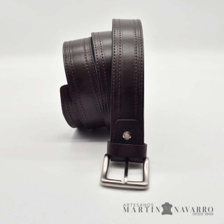 CINTURON PIEL VACUNA TK 3,5 CM.
