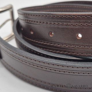 CINTURON PIEL VACUNA TK 3,5 CM.